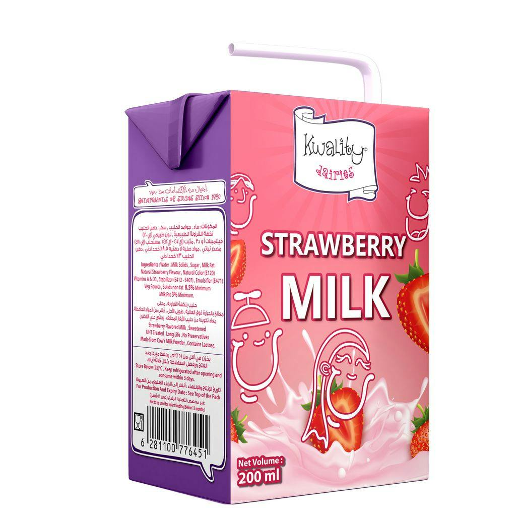 Kwality Strawberry Flavoured Milk 200 ml