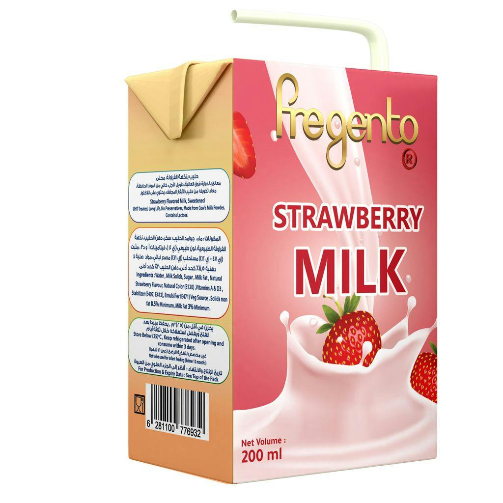 Fregento Strawberry Flavoured Milk 200 ml
