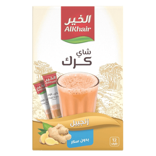 AlKhair Sugar Free Ginger Karak 12 Sachets 15 gm