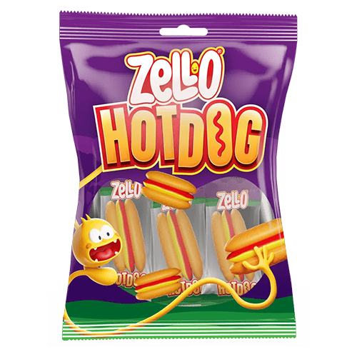 Zello Gummy Hot Dog Bag 72 g