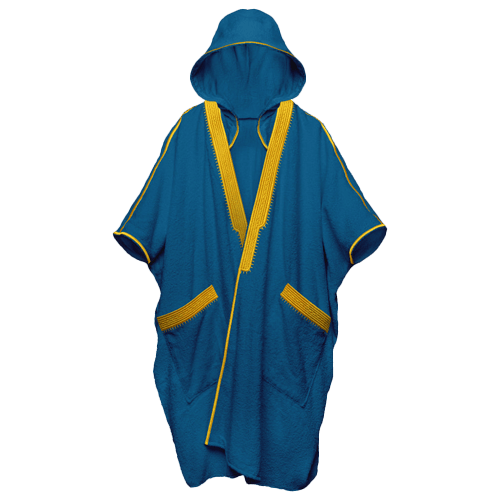 Beach Bisht Drop Top Stratosphere Blue Medium