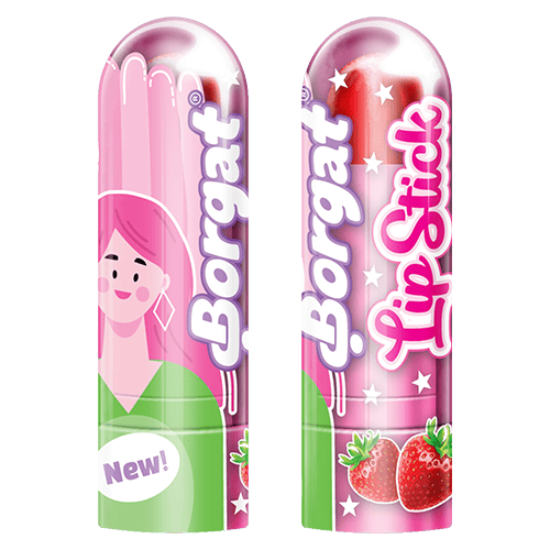Borgat Novelties Candy Lipstick Strawberry Flavor 6 g