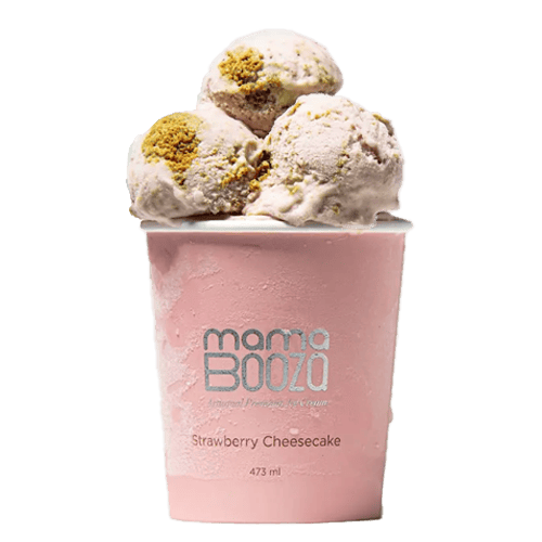 Mama Booza Strawberry Cheesecake Ice Cream 473 ml