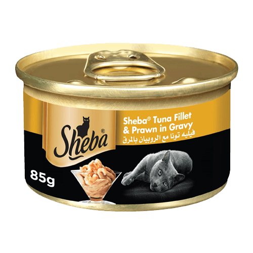 Sheba Cat Food Tuna Filets & Prawn 85g Can