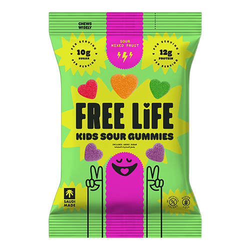 Free Life Kids Gummies Sour Mixed Fruits 34 g