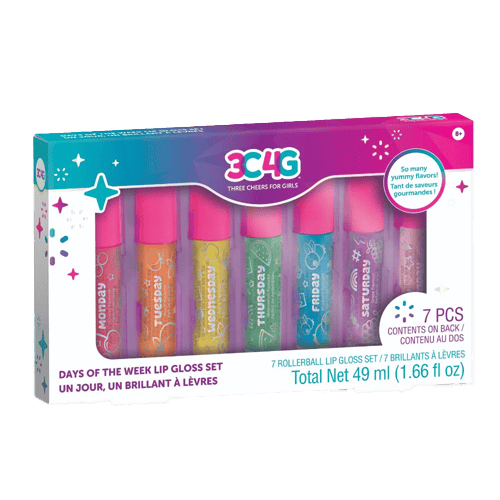3C4G Days of the week rollerball lip gloss set