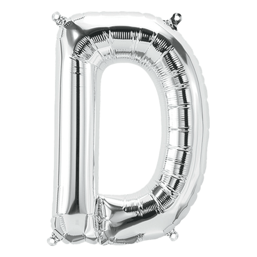 Balloon 34 Inch Letter D - Silver