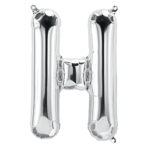 Balloon 34 Inch Letter H - Silver