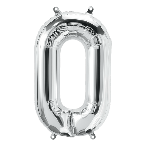 Balloon 34 Inch Letter/Number O - Silver