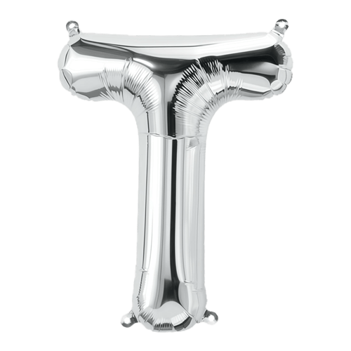 Balloon 34 Inch Letter T - Silver
