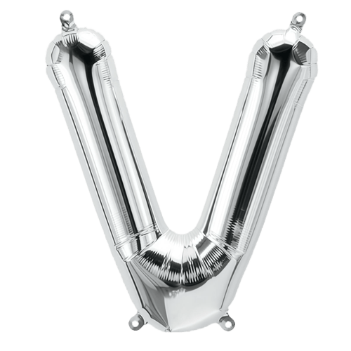 Balloon 34 Inch Letter V - Silver
