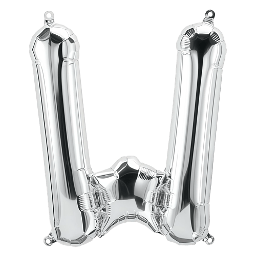 Balloon 34 Inch Letter W - Silver