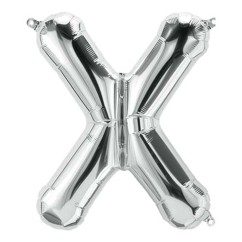 Balloon 34 Inch Letter X - Silver