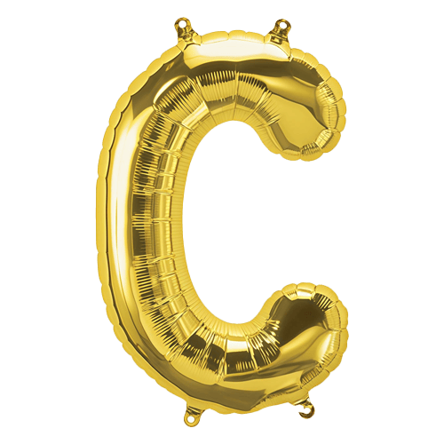 34 Inch Gold Letter "C" Foil Balloon