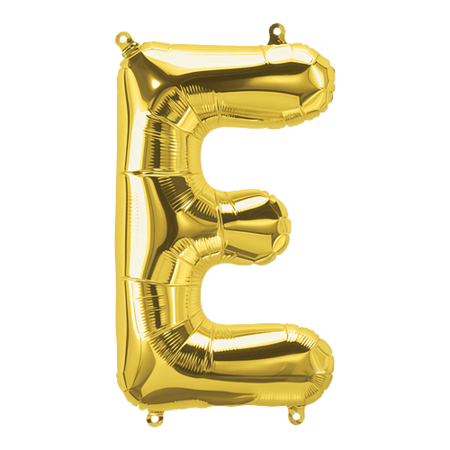 34 Inch Gold Letter "E" Foil Balloon