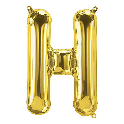 34 Inch Gold Letter "H" Foil Balloon