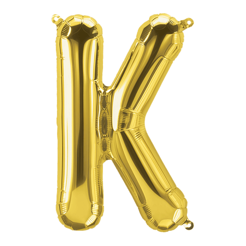 34 Inch Gold Letter "K" Foil Balloon