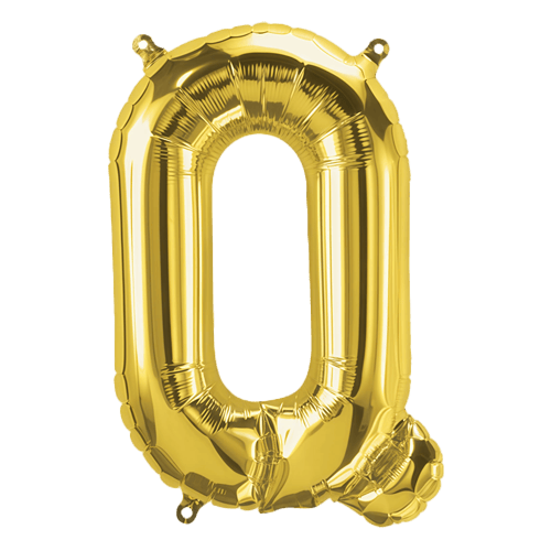 34 Inch Gold Letter "Q" Foil Balloon