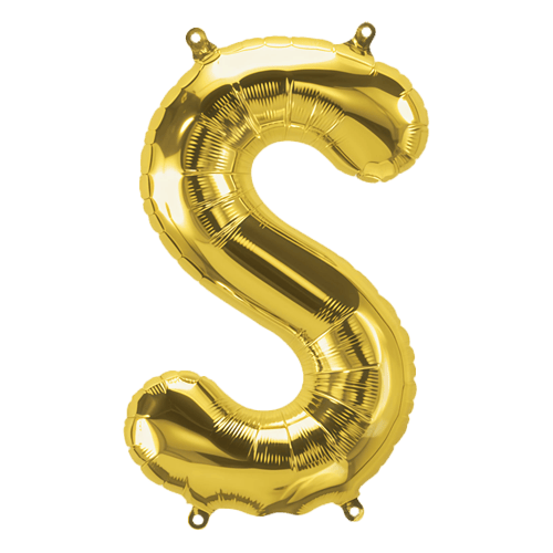 34 Inch Gold Letter "S" Foil Balloon