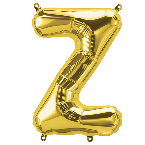 34 Inch Gold Letter "Z" Foil Balloon