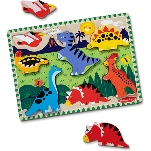 Melissa & Doug Dinosaur Wooden Chunky Puzzle