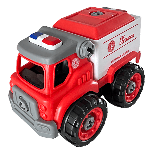 Li Ming Toys - Assembly Educational Mini Car - Fire Truck