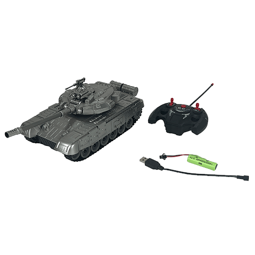 Da Hua Toys Tank With Light And Music, Remote Control Silver