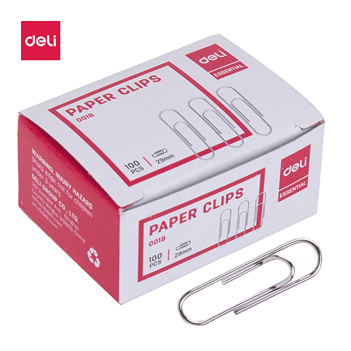 Deli Paper Clips, 29Mm Silver
