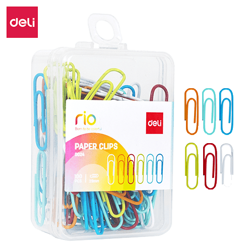 Deli Paper Clips, 29Mm Assorted