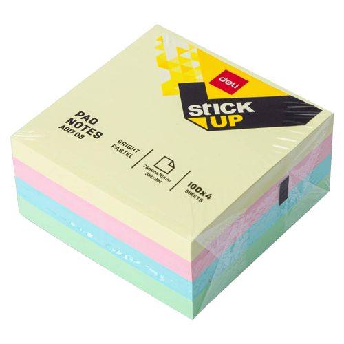 Deli Sticky Notes76×76Mm 3''×3'' 4*100 Sheets