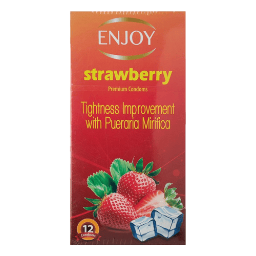 Enjoy Strawberry Premium Condoms 12Pcs