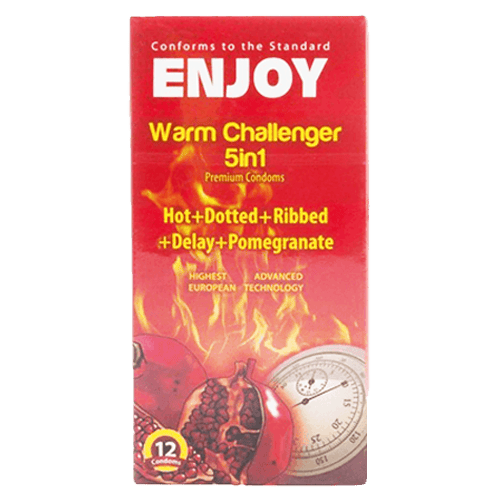 Enjoy Worm Challenger Premium Condoms 12Pcs