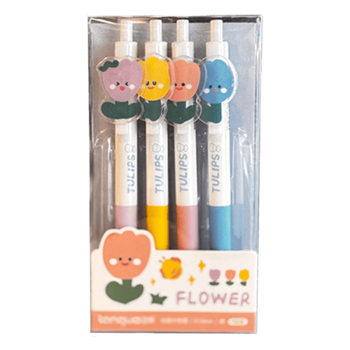 Langou Gel Pen Black 0.5Mm 4Pcs