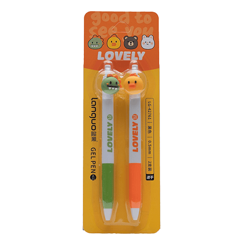 Langou Gel Pen Set Black 0.5Mm 2Pcs /Set