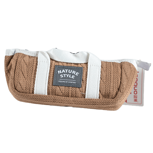 Langou Triangles Pencil Case Brown