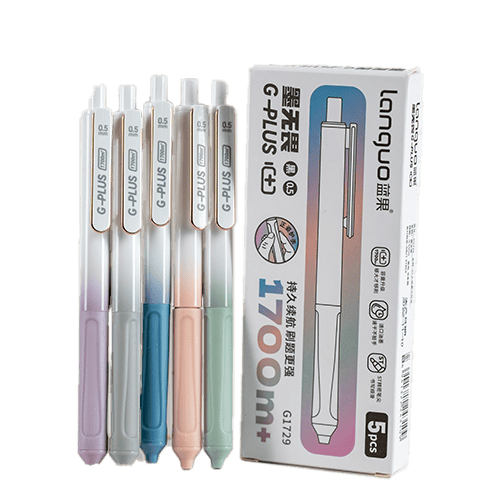 Langou Large Volume Gel Pen 0.5Mm 5 Pieces/Set