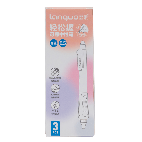Langou Erasable Gel Pen 0.5Mm 3 Pcs Pack