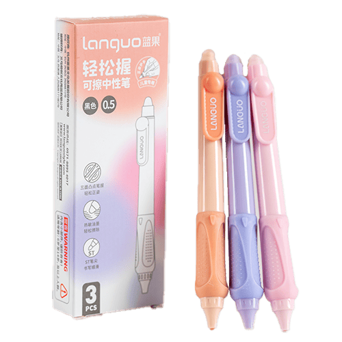 Langou Erasable Gel Pen 0.5Mm 3 Pcs Pack