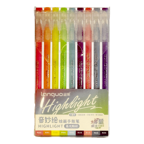 Langou 9 Colour Painting Gel Pen 0.6Mm 9  Color Per Pack