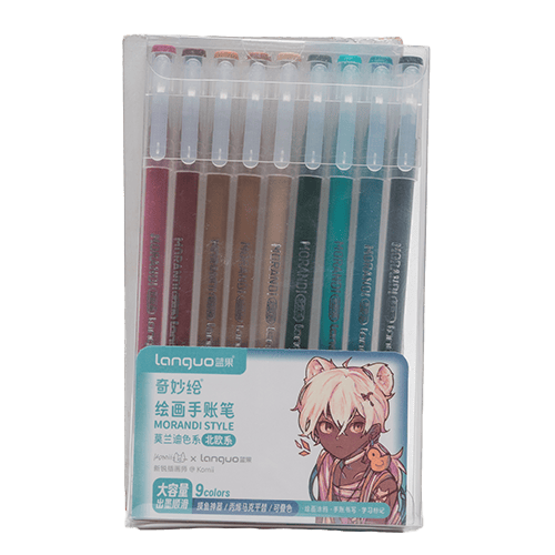 Langou 9 Colour Painting Gel Pen 0.6Mm 9  Color Per Pack