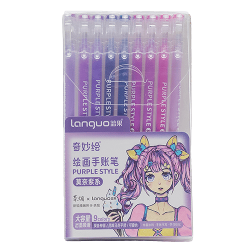 Langou 9 Colour Painting Gel Pen 0.6Mm 9  Color Per Pack