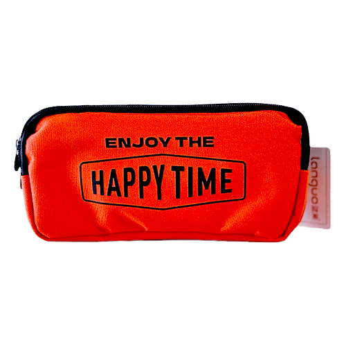 Langou 3-Layer Pencil Case Orange