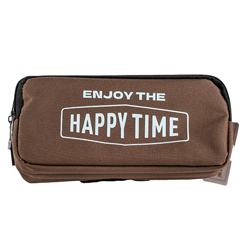 Langou 3-Layer Pencil Case Brown