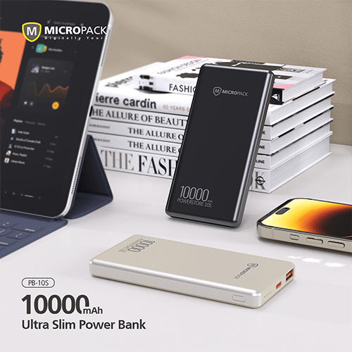 MicroPack 2 in 1 Slim Power Bank 10000mAh