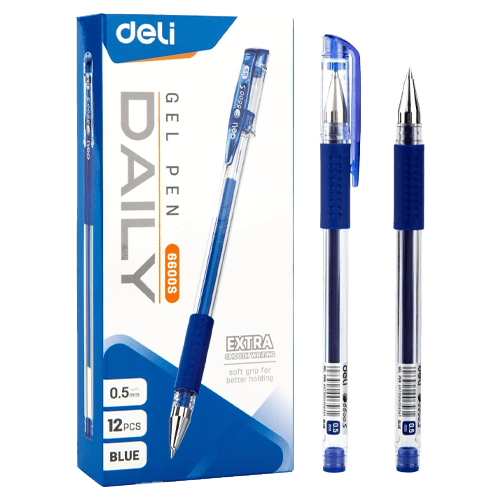 Deli Gel Penbullet 0.5 Mm Blue Pack Of 12