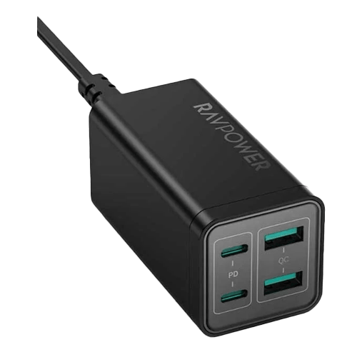 Ravpower Pd Pioneer 65W 4-Port Wall Charger Black