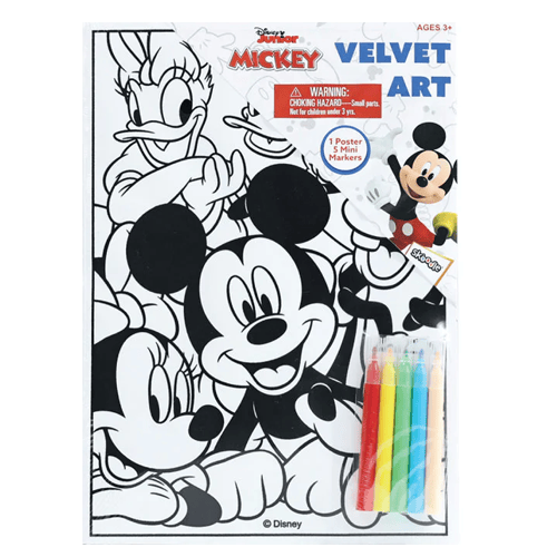 Disney Micky Velvet Art With Mini Markes