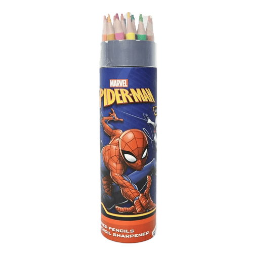 Marvel Spider Man 24 Colored Pencil With Ssharpener