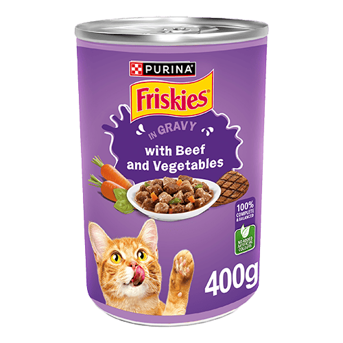 Purina Friskies Beef Chicken And Vegetables In Gravy Cat Wet Food 400g
