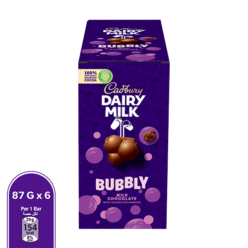 Cadbury Bubbly Chocolate Tablet 12 pcs 87 g